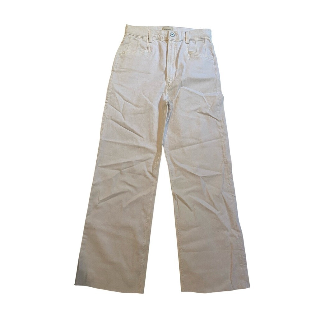 Favorite Daughter Jordie Wide Leg Super High Rise 27 White $331 Originally